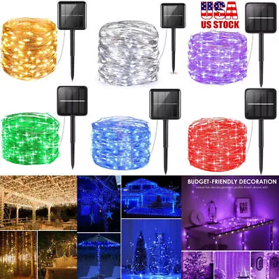 Outdoor Solar Fairy String Lights Copper Wire Waterproof Garden Decor 100LED 10M • $6.99