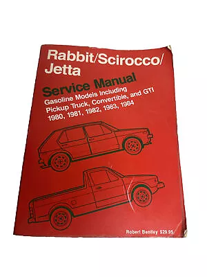 1980-1984 Volkswagen Rabbit/Scirocco/Jetta Service Manual Gasoline Models Pickup • $36.95