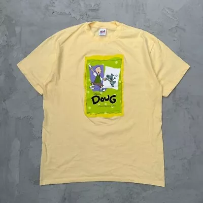 Vintage Single Stitch Disney MGM Studios Doug Funnie Anvil Yellow T Shirt • $299.99