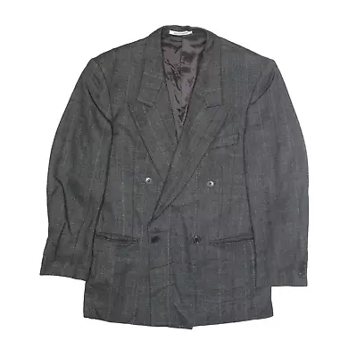 Vintage YVES SAINT LAURENT Jimmy Au's Blazer Jacket Wool 80s Pinstripe Mens M • £94.99