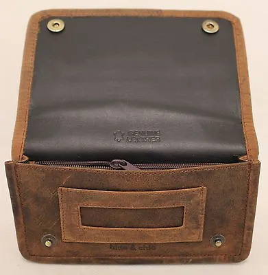 Quality Full Grain  Vintage Leather Tobacco Pouch. Style:12033. BROWN • $29.99