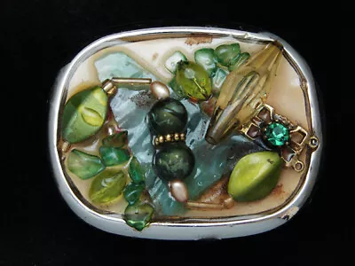Pl13108 Really Cool **beads Stones Crystals** Design Fashion Art Belt Buckle • $15
