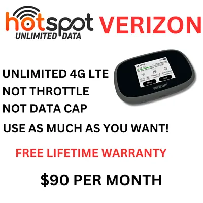 Verizon Unlimited Data Hotspot - Rural Or Home Internet Solution - Free Mifi • $74.95