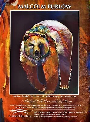 MALCOLM FURLOW Art Gallery Exhibit ~ San Juan Grizzly ~ VINTAGE PRINT AD ~ 2005 • $9.99