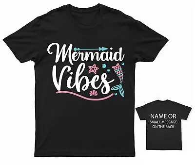 Mermaid T-shirt  Mermaid Vibes Cute Funny Sea Beach Ladies Women Gift Party • £13.95