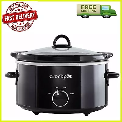 Crock-Pot 4 Quart Manual Slow Cooker Black • $29.99