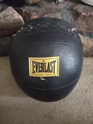 Vintage EVERLAST Genuine Leather Medicine Ball 11 LB • $125