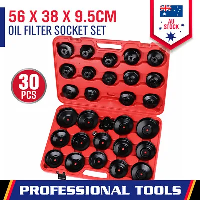 30Pcs Oil Filter Wrench Set Cup Type Removal Tool Socket Kit Automotive Car Shop • $76.99