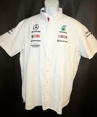 NWOT Mens AMG Petronas Formula One Team Racing Mercedes-Benz Button-down Shirt • $36.57