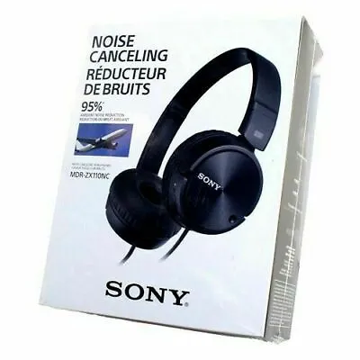 £19.99 • Buy Sony MDR-ZX110NC Overhead Noise Cancelling Headphones - Black