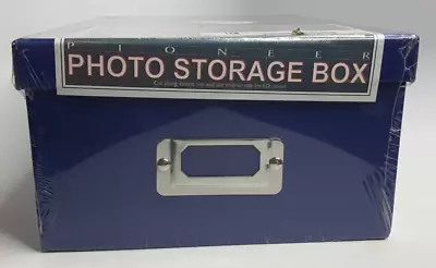 Pioneer Photo Albums Photo Storage Box 4.5x8x11.5  Hold Over 1100 Photos Blue • $14.94