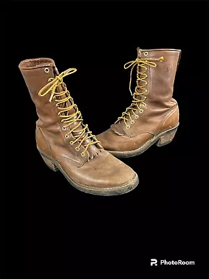 Hathorn Explorer Wildland Fire Boots 10 1/2 EE Brown Leather Logger Packer • $195