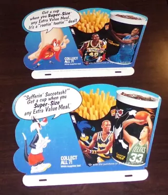 Vintage McDonalds Looney Tunes Bird Miller Johnson Kemp Cardboard Food Displays • $39.95