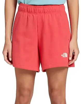 The North Face Women’s Large Evolution Fleece Shorts Clay Red Logo Relaxed NEW • $18