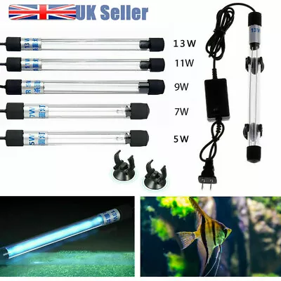 Aquarium Fish Tank Pond UV Steriliser Light Water Clean Lamp Submersible PK • £12.50