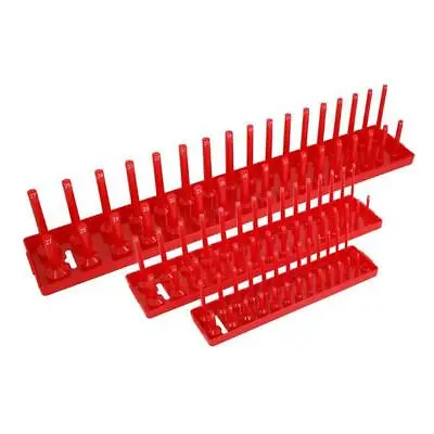 £11.99 • Buy  3-Piece Socket Storage Tray Rack Stand Rail Holder 1/4  /8  1/2  Garage Tool