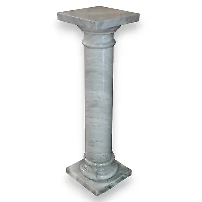 Column IN Marble Bardiglio Italian Interior Design H 81cm • £803.84