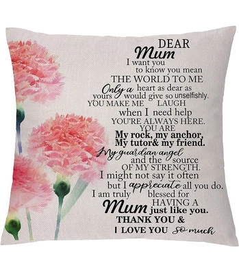 £4.99 • Buy Mum Hug Cushion Cover Birthday Gift Appreciate Mummy Throw Pillowcase Mothers...