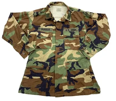 Woodland Camouflage Camo Army Hunting Lightweight Jacket Mens Small Regular • $14.30
