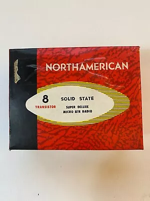 North American 8 Transister Solid State Deluxe Micro 8TR Radio 821A Gold CIB • $145