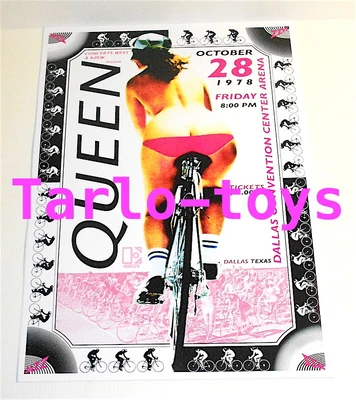 $19.99 • Buy QUEEN - FREDDIE MERCURY - Dallas, Usa - 28 October 1978 - Concert Poster