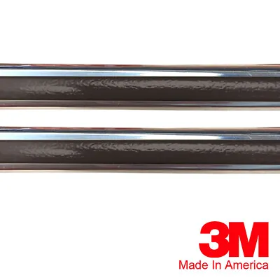 Vintage Style 5/8  Brown & Chrome Side Body Trim Molding • $47.99