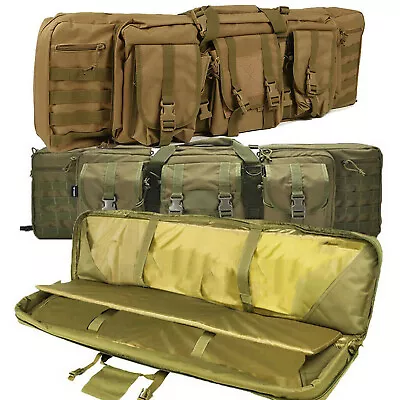 Double Strap 36/42 Inches Rifle Bag Fishing Hunting Tactical Soft Gun Case Long • £39.92