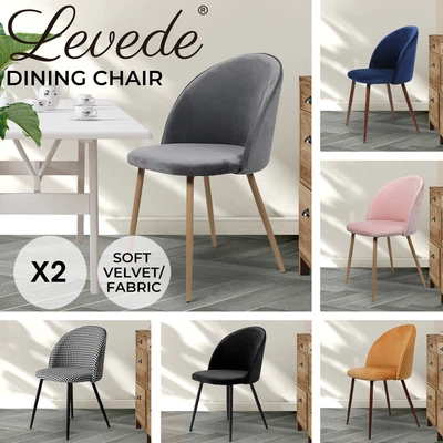 $139.99 • Buy Levede 2x Dining Chairs French Provincial Kitchen Cafe Lounge Sofa Upholstered