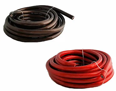 IMC AUDIO 2 Gauge 10' Ft Power Ground Wire Cable Red Black 5ft Red 5ft Black • $14.11