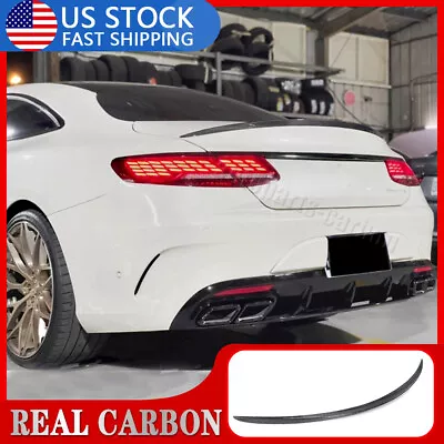 For Benz S-Class C217 S63 S65 AMG Coupe REAL CARBON Rear Trunk Spoiler Wing Lip • $161.49