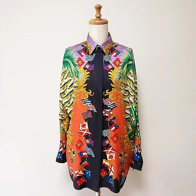 Authentic Vintage Gianni Versace - Silk Print Shirt -100% Silk / Size 42 -*(K) • $450