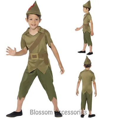 CK757 Robin Hood Child Boys Medieval Book Week Peter Pan Fancy Dress Kid Costume • $35.62