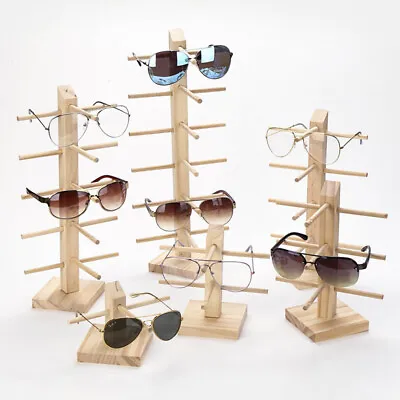 $14.99 • Buy Wooden Rack Shelf Show Sunglasses Display Stand Eyeglasses Holder Wood Counter