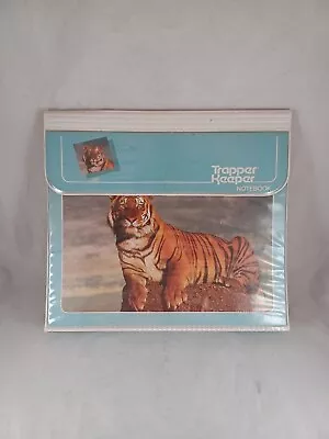 Vintage Trapper Keeper Binder Bengal Tiger White Blue Notebook Portfolio USED • $26.95