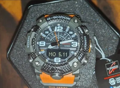 Casio G-Shock Black/Orange Analogue/Digital Bluetooth Mudmaster Watch GG-B100-1A • $480