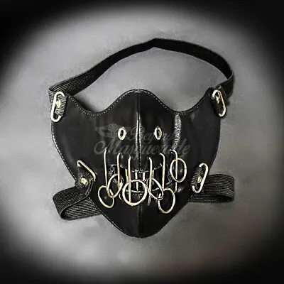 $18.95 • Buy Steampunk Leather Mask, Leather Mask, Burning Man Mouth Mask, Cyberpunk Mask