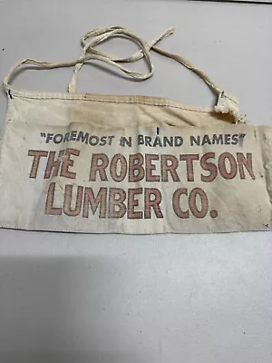 The Robertson Lumber Company Nail Apron Vintage • $6.75