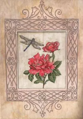 New RUBBER STAMPS HAPPEN DRAGONFLY & ROSE Vintage Discontinued • $8.95