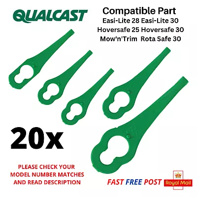 QUALCAST Easi-Lite 28  Easi-Lite 30  Lawnmower Cutting Blades FAST POST X 20 • £7.75