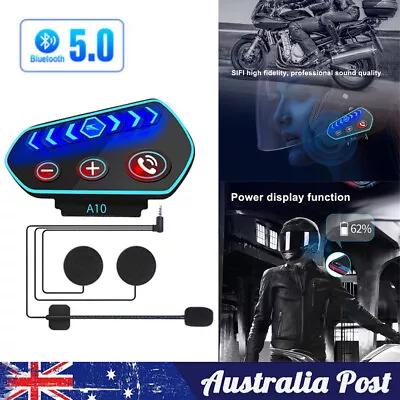 $38.39 • Buy Bluetooth 5.0 Wireless Motorcycle Helmet Headset Intercom Motorbike Headphone