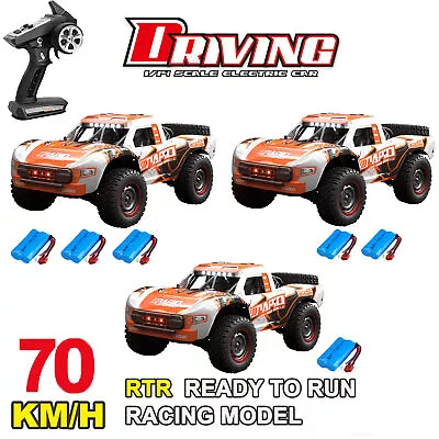 1/14 2.4GHz 4WD RC Car 70KM/H Brushless High-Speed Off-Road Truck 3xBattery RTR • $169.99