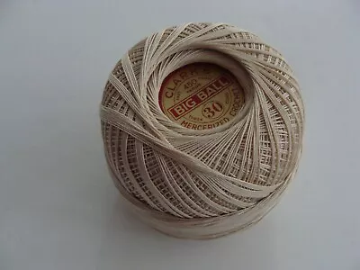 VTG Big Ball Clark's Beige Tatting 3 Cord Crochet Mercerized Thread Sz 30- 450yd • $9.44