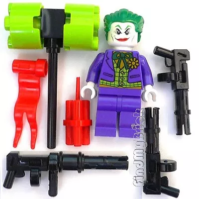 BM058w Lego Batman Defend The Batcave - Joker Minifigure Mess Weapons 10672 NEW • $17.10