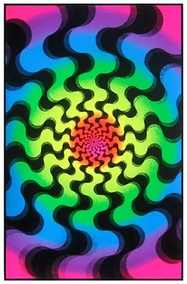 Blacklight Amazing Colors NEW Never Hung 23x35 Trippy Swirl Amazing Colors • $17.99