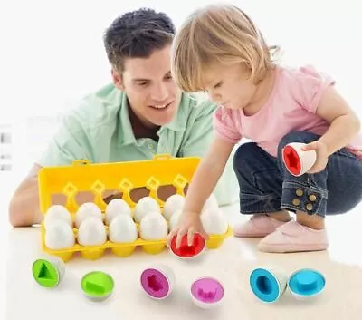 $8.69 • Buy 12x Matching Eggs Colour Children Toy Montessori Sensory Educational Kids Puzzle
