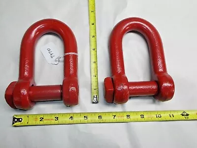 (2) Clevis Shackles 1  Diameter Pins Rigging Towing Clevis Shackles 8 Lbs. • $54.45