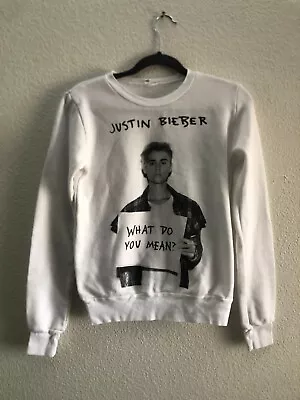 Justin Bieber What Do You Mean Official Crew Neck Sweatshirt XS Extra Small  • $19.97