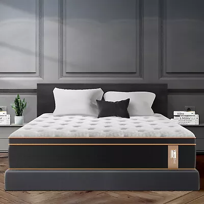 12In 14 In Gel Infused Memory Foam Hybrid Mattress Pocket Coils Bed In A Box US • $311.59