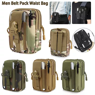 Molle Pouch EDC Utility Gadget Tactical Belt Waist Bag With Phone Holster Holder • $8.68