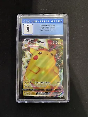$37.99 • Buy Pikachu Vmax 044/185 CGC 9 Mint Vivid Voltage Pokemon 